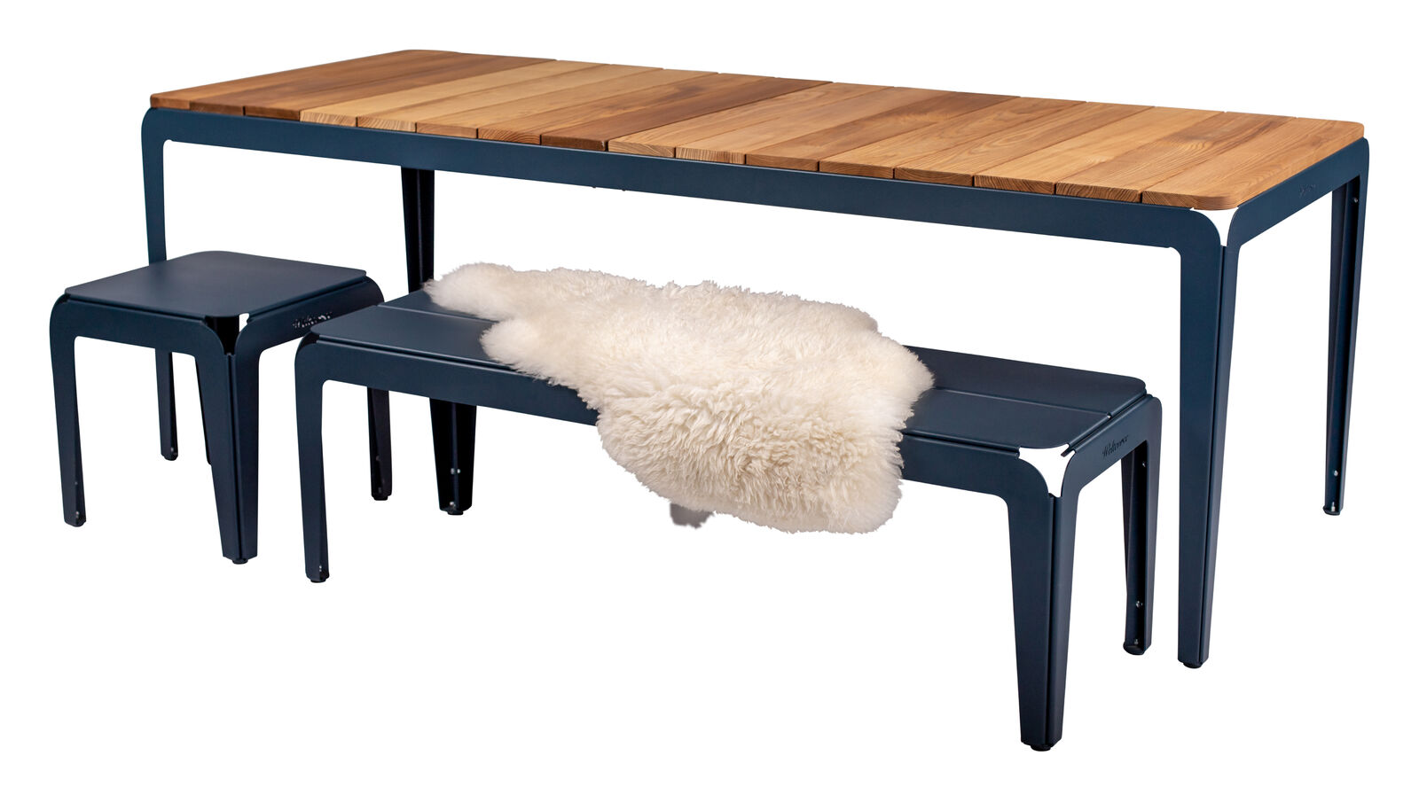 Bended Table Wood Grau-Blau günstig online kaufen