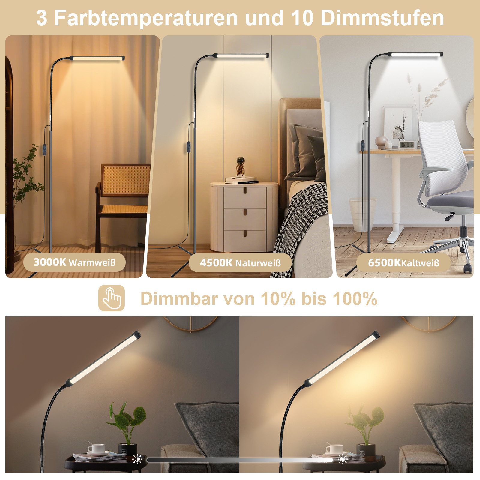 MUPOO LED Stehlampe Stehleuchte LED Stehlampe günstig online kaufen