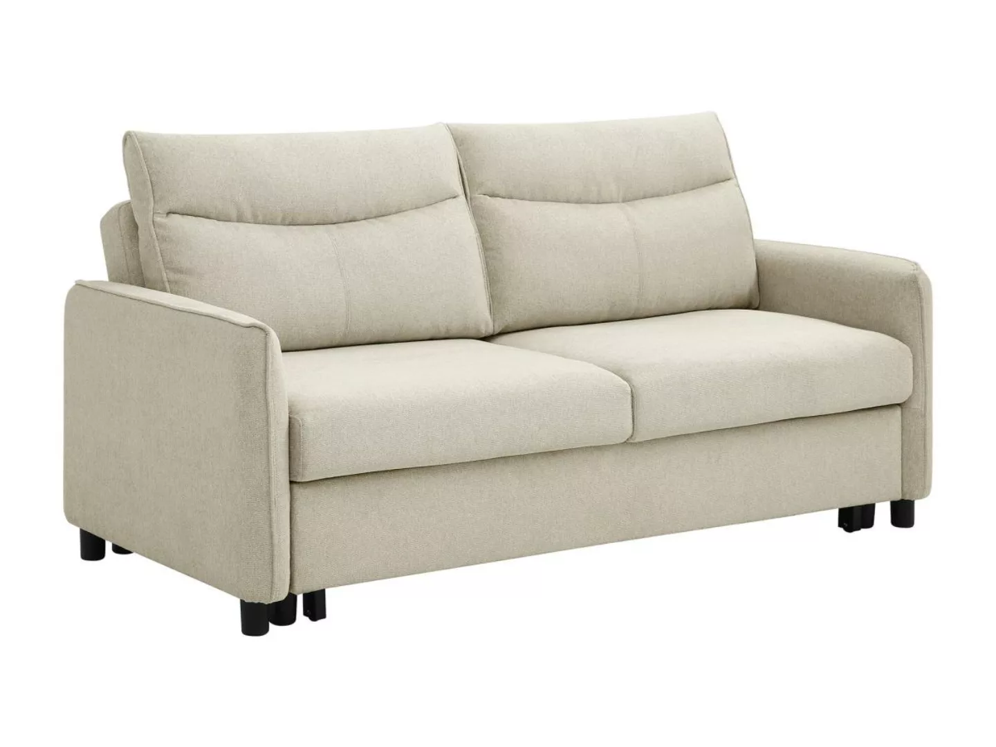 Sofa 3-Sitzer mit Schlaffunktion - Stoff - Beige - IPANEDA günstig online kaufen
