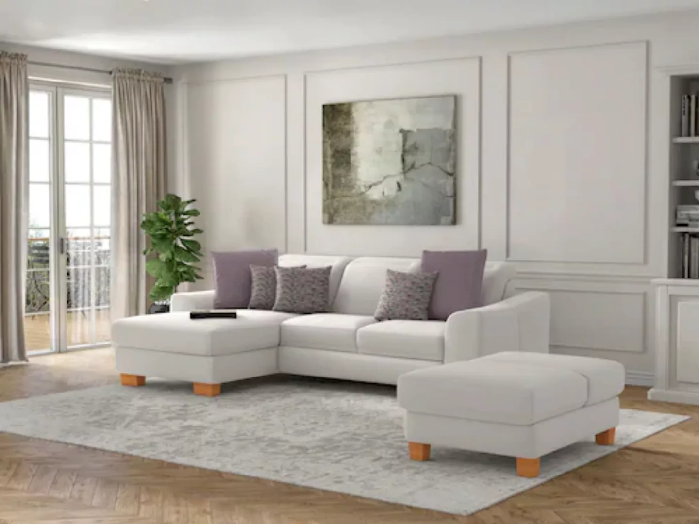 sit&more Ecksofa »Dundee L-Form«, mit Federkern und Massivholzfüßen, wahlwe günstig online kaufen