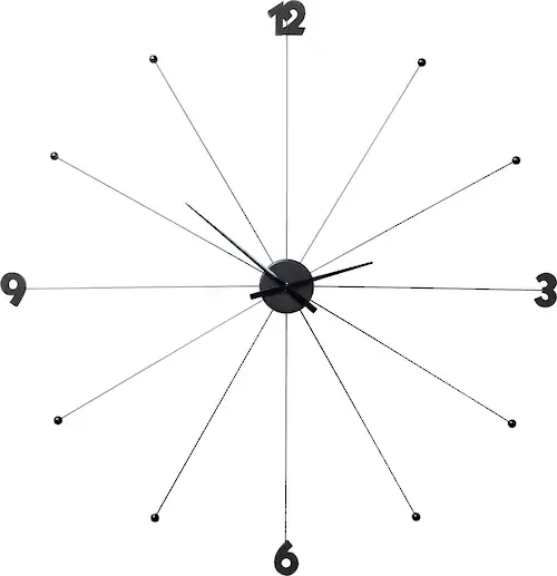 KARE Wanduhr Like Umbrella, Alu, Kunststoff, Ø 100 cm günstig online kaufen