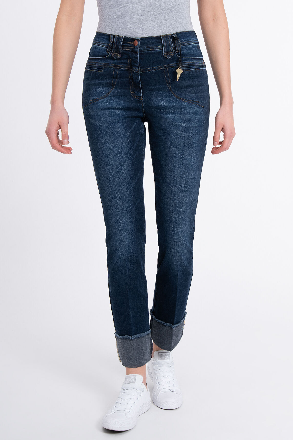 Recover Pants 5-Pocket-Jeans "Carlotta", mit femininer Ziersteppung günstig online kaufen