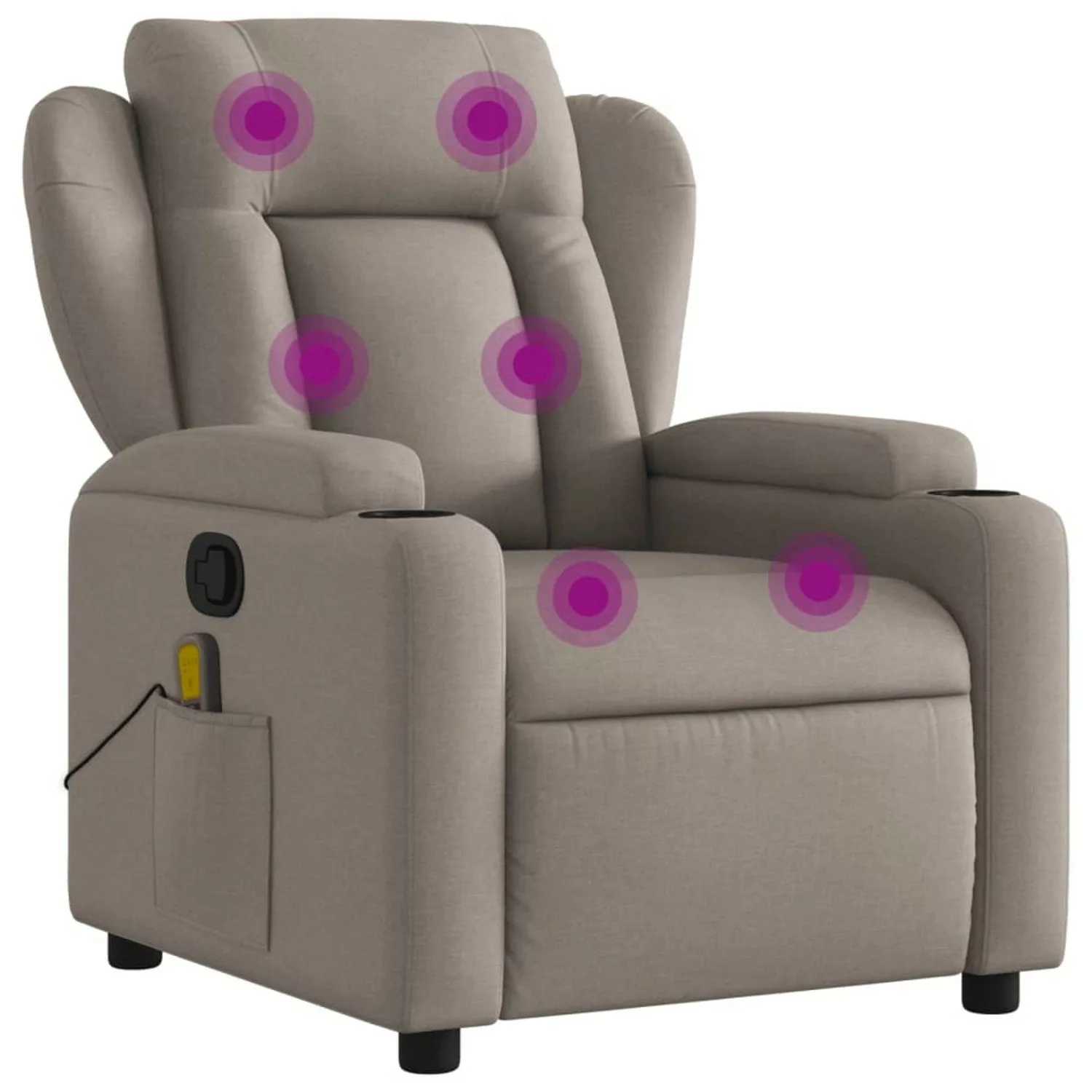 vidaXL Massagesessel Taupe Stoff Modell 6 günstig online kaufen