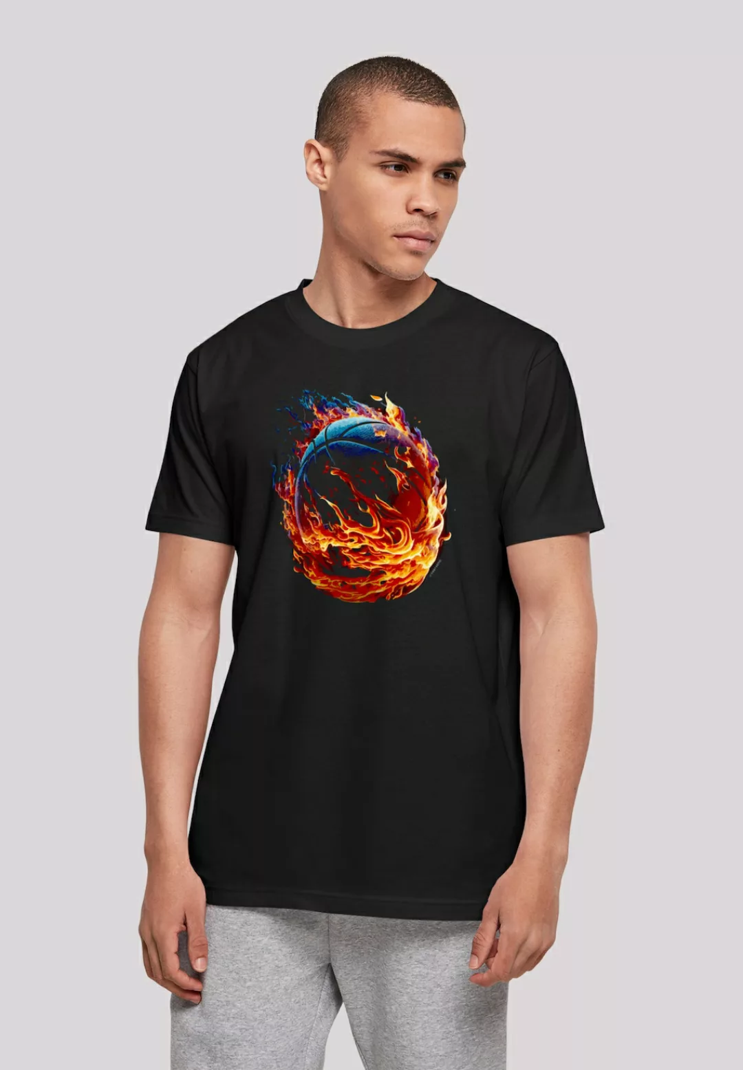 F4NT4STIC T-Shirt "Basketball On Fire Sport UNISEX", Print günstig online kaufen