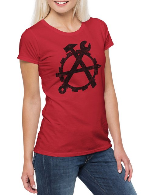 Urban Backwoods Print-Shirt Workers Anarchy Damen T-Shirt About Capitalism günstig online kaufen