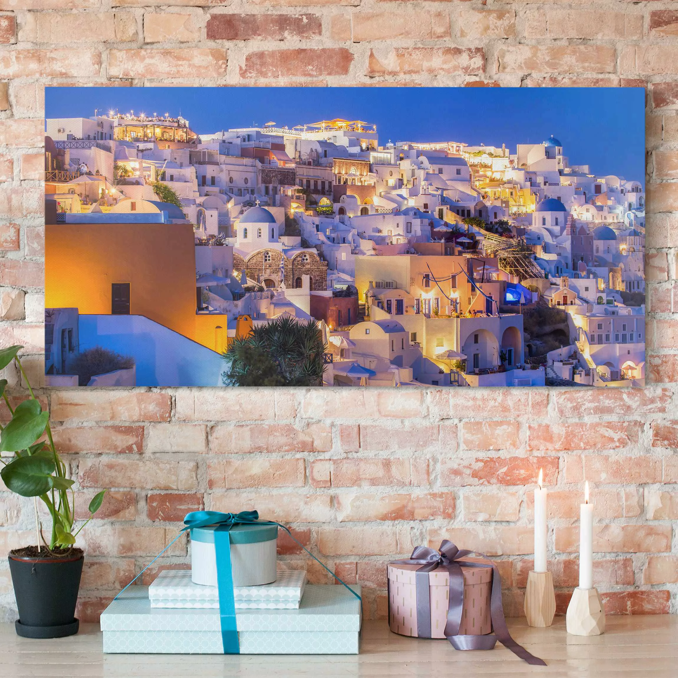 Leinwandbild Santorini at night günstig online kaufen