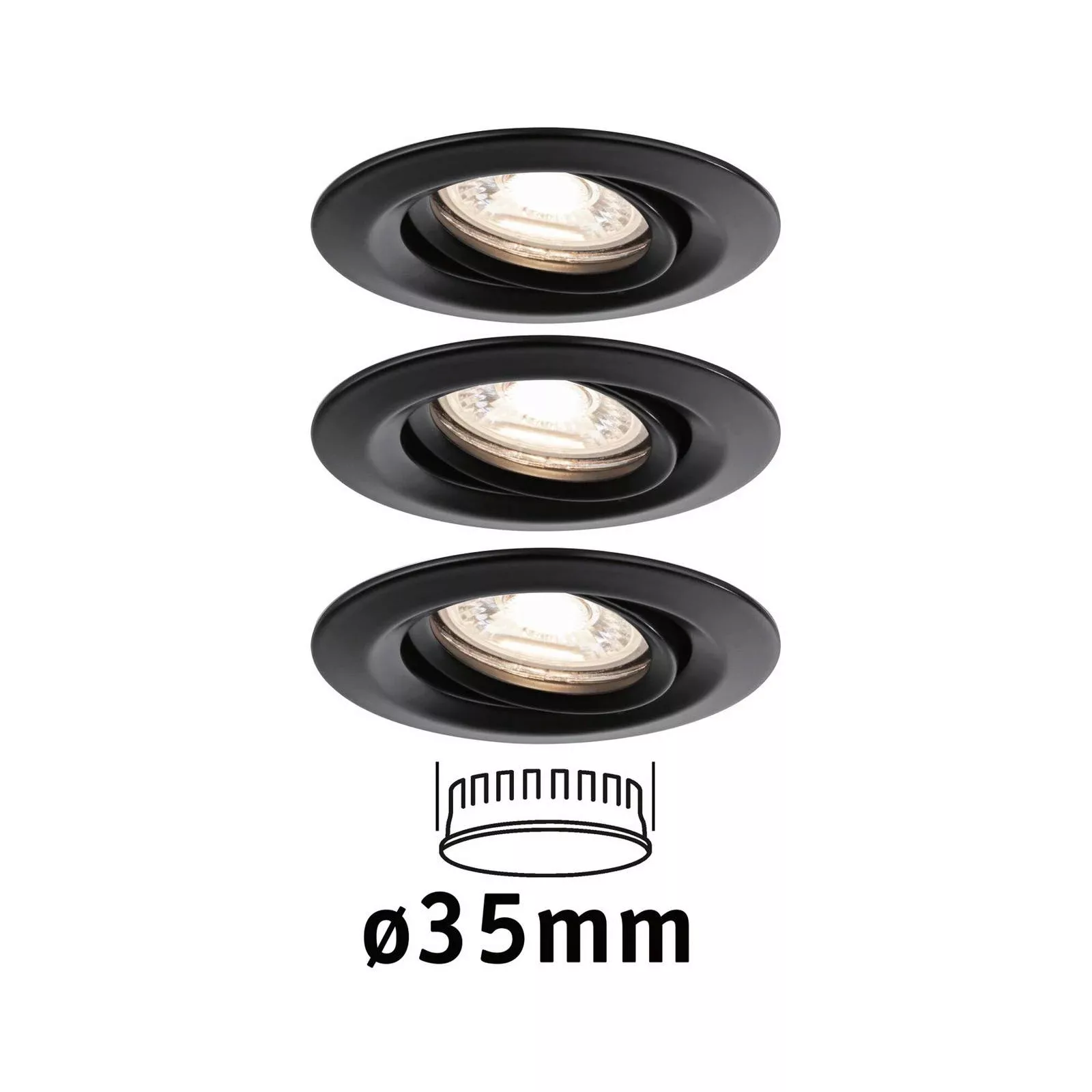 Paulmann Nova Mini Plus LED easydim 3er schwarz günstig online kaufen