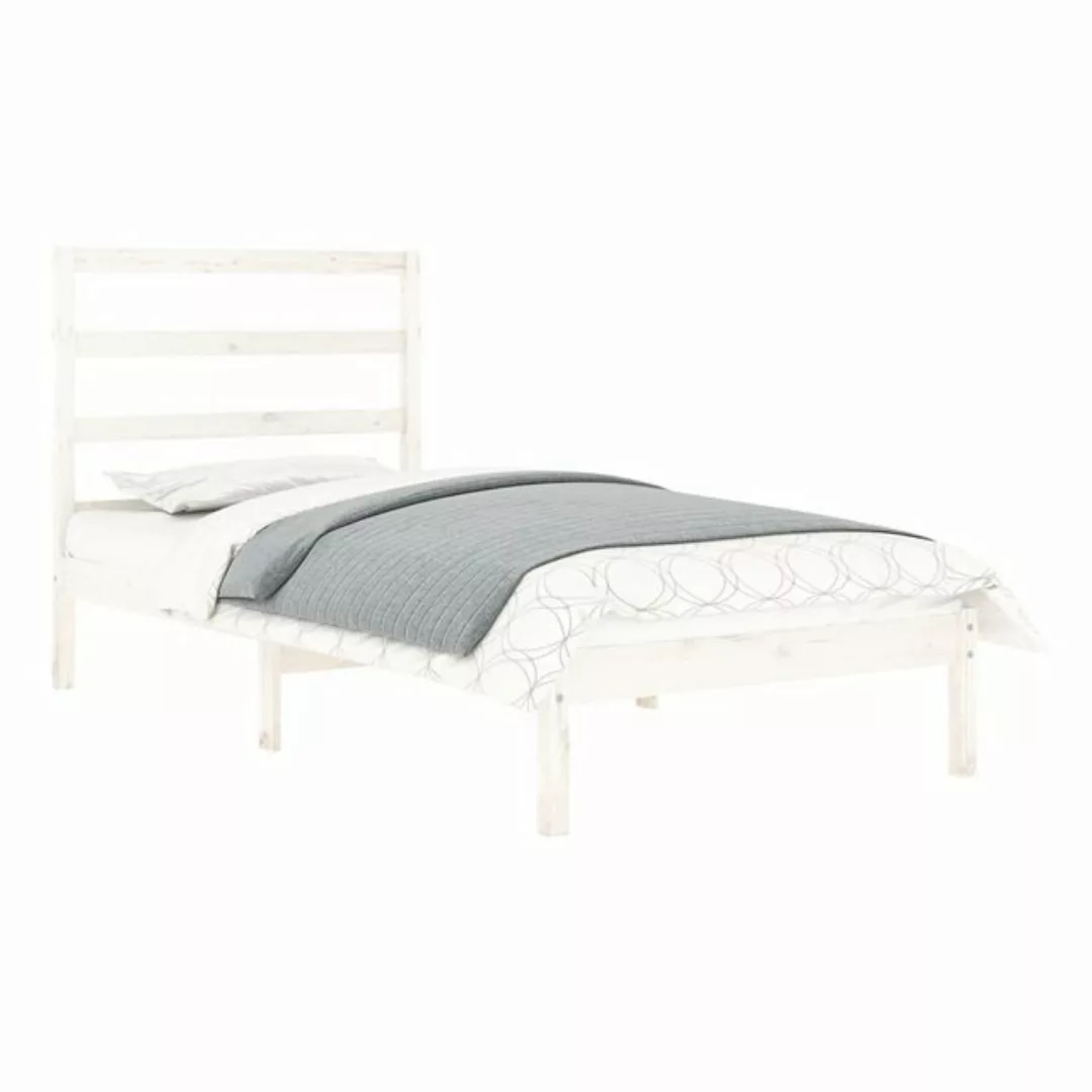 vidaXL Bett Massivholzbett Weiß 90x190 cm günstig online kaufen