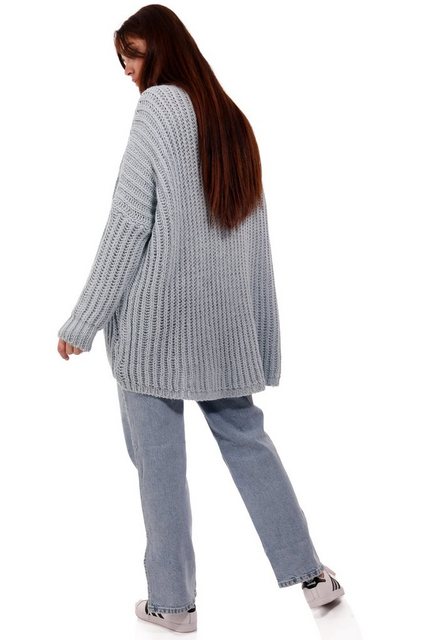 YC Fashion & Style Longpullover Oversized Pullover Grobstrick Vokuhila Swea günstig online kaufen