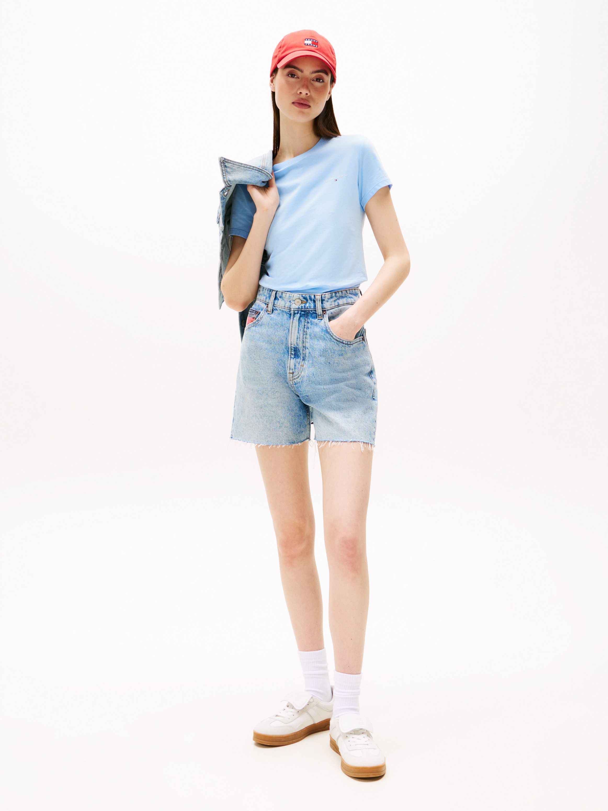 Tommy Jeans Kurzarmshirt "TJW SLIM LINEAR SS TEE EXT" günstig online kaufen