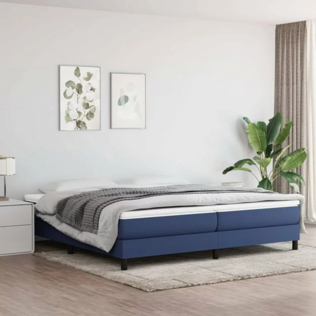 Vidaxl Boxspringbett Blau 200x200 Cm Stoff günstig online kaufen