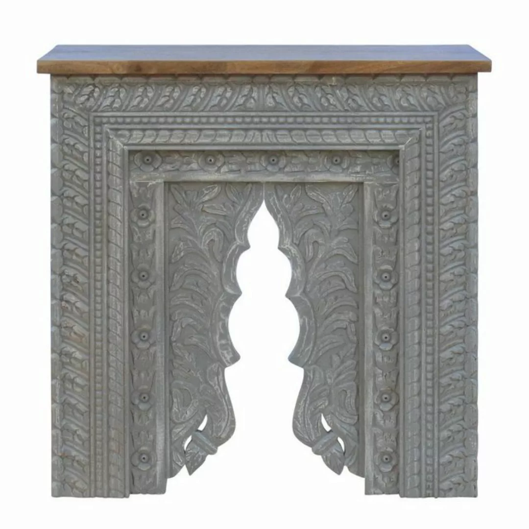 Oriental Galerie Unterschrank Konsolentisch Sideboard Indien Grau 80cm Flur günstig online kaufen