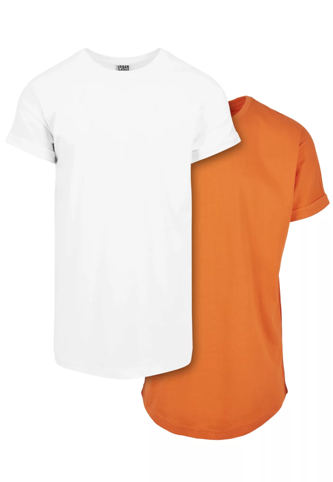 URBAN CLASSICS Kurzarmshirt "Urban Classics Herren Pre-Pack Long Shaped Tur günstig online kaufen