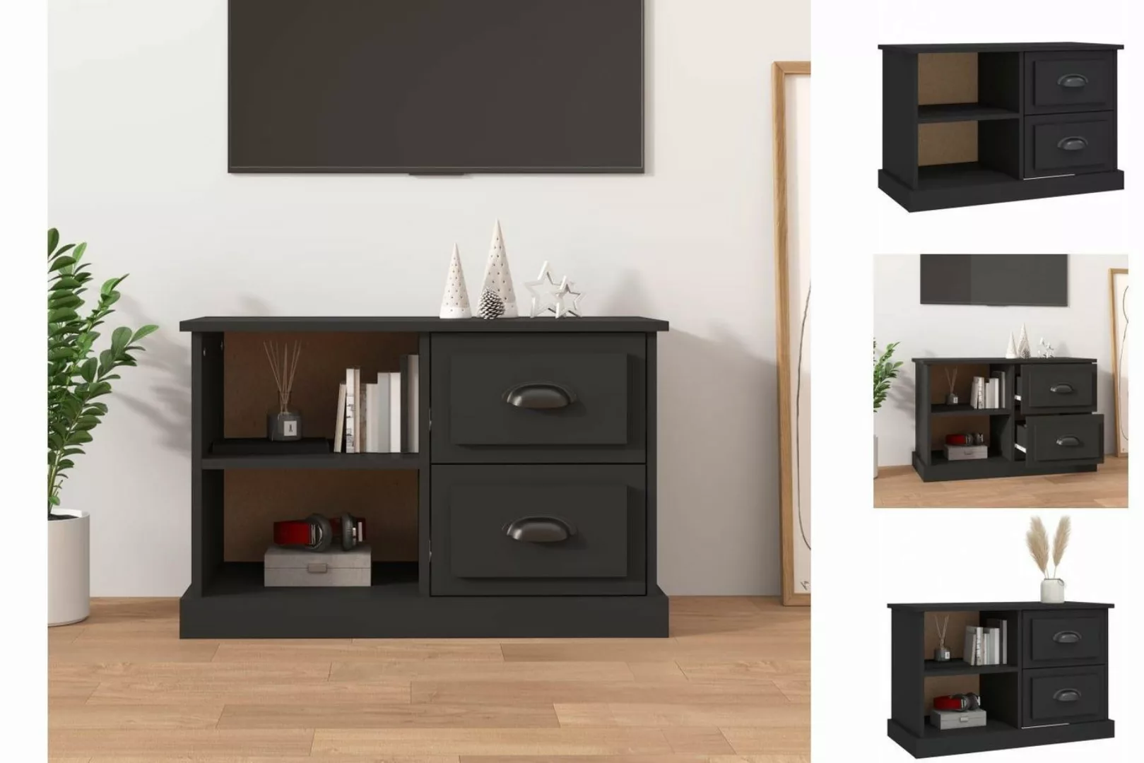 vidaXL TV-Schrank TV-Schrank Schwarz 73x35,5x47,5 cm Spanplatte günstig online kaufen