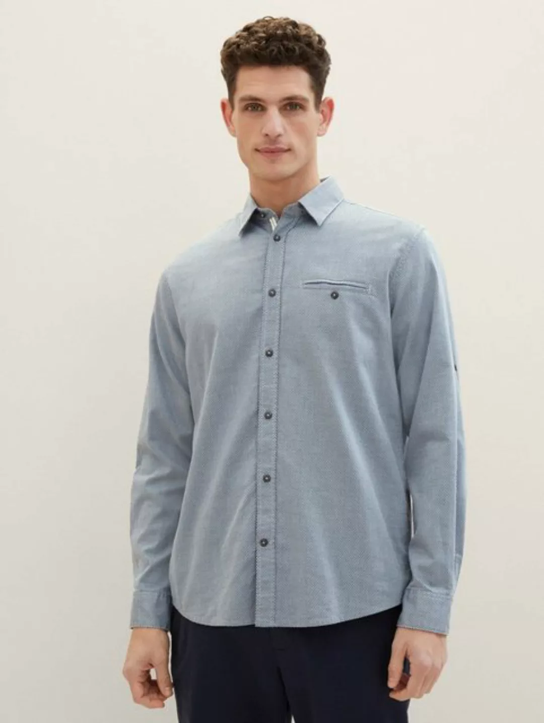 TOM TAILOR Langarmhemd Hemd mit Struktur günstig online kaufen