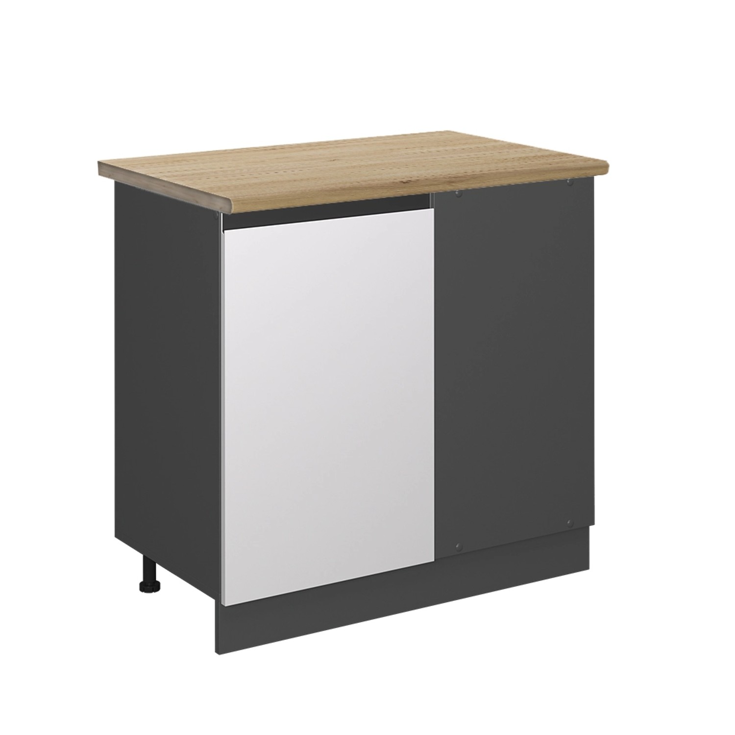 Vicco Eckunterschrank R-Line, Weiß/Anthrazit, 86 cm günstig online kaufen