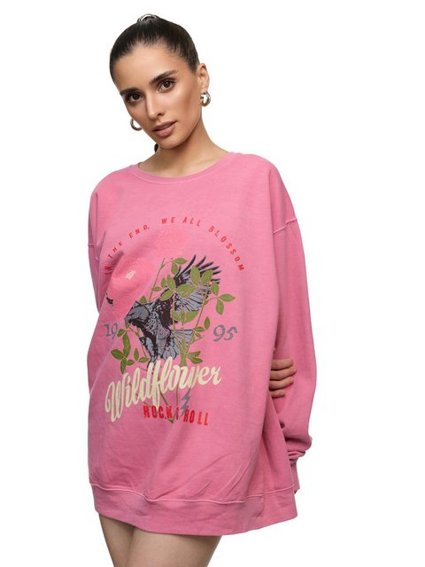 Worldclassca Sweatshirt Worldclassca Oversized Sweatshirt WILDFLOWER Print günstig online kaufen