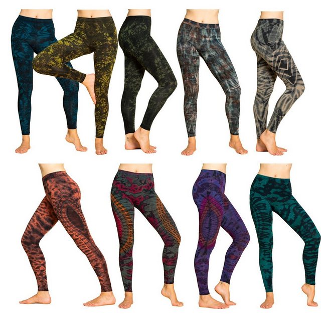 PANASIAM Leggings Unikat Batik Leggings 'Dschungel' aus natürlicher Viskose günstig online kaufen