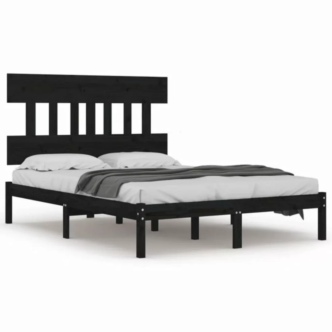 vidaXL Massivholzbett Schwarz 150x200 cm 5FT King Size1179464 günstig online kaufen