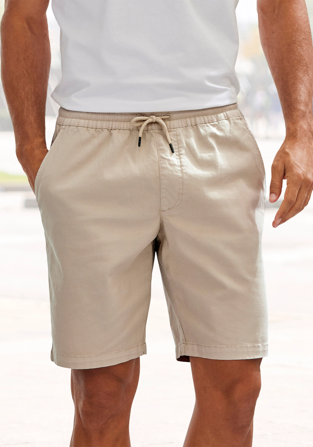 John Devin Shorts "Bermuda", kurze Hose aus elastischer Baumwoll-Qualität günstig online kaufen