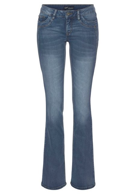 Arizona Bootcut-Jeans mit Keileinsätzen Low Waist günstig online kaufen