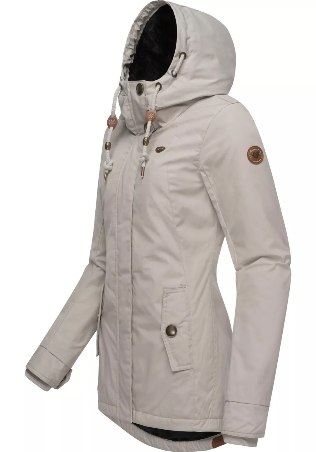 Ragwear Winterjacke Monade Damen Winterparka mit Kapuze und m. Fleece gefüt günstig online kaufen