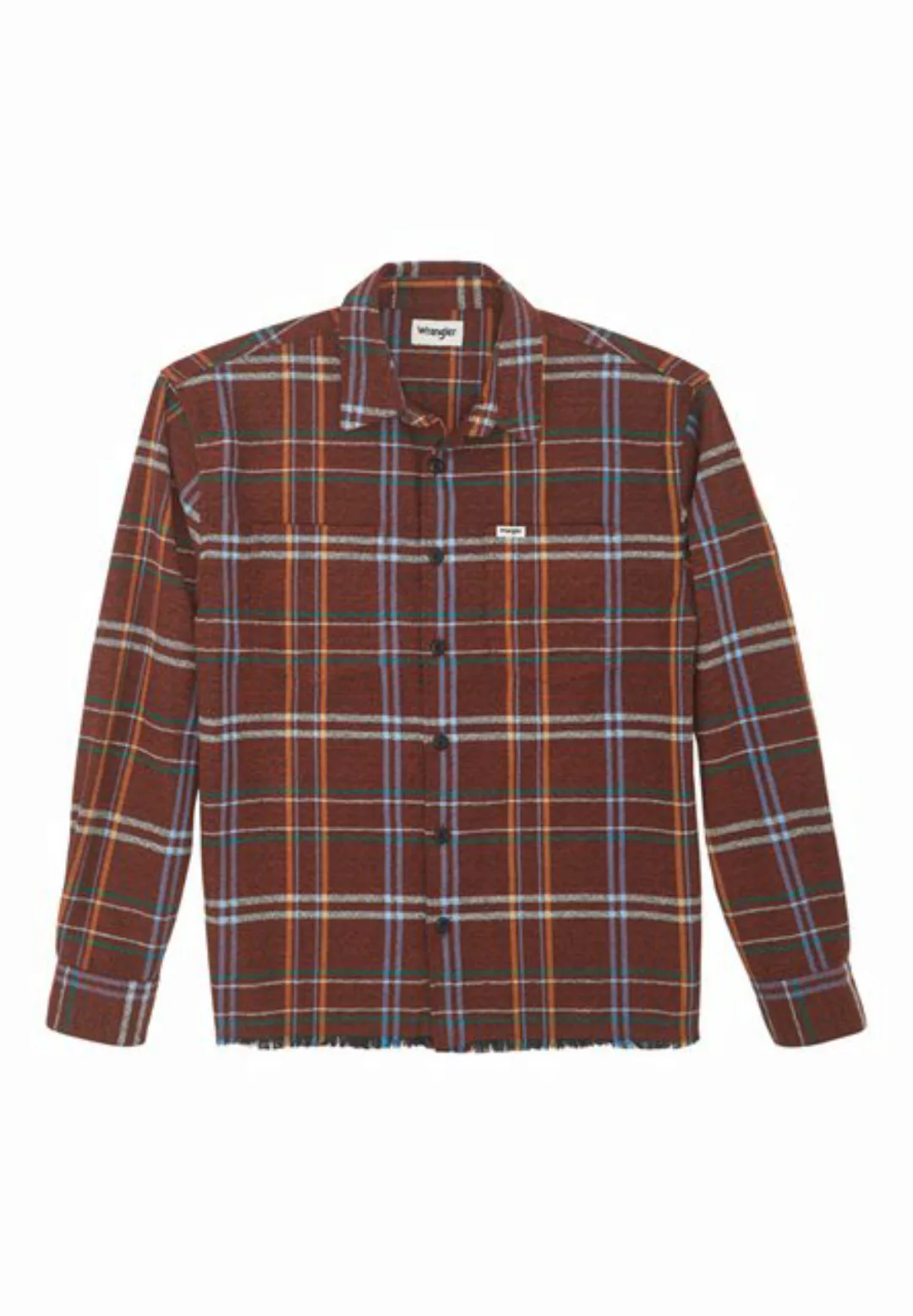 Wrangler Langarmhemd FRAYED PLAID SHIRT mit Karomuster günstig online kaufen