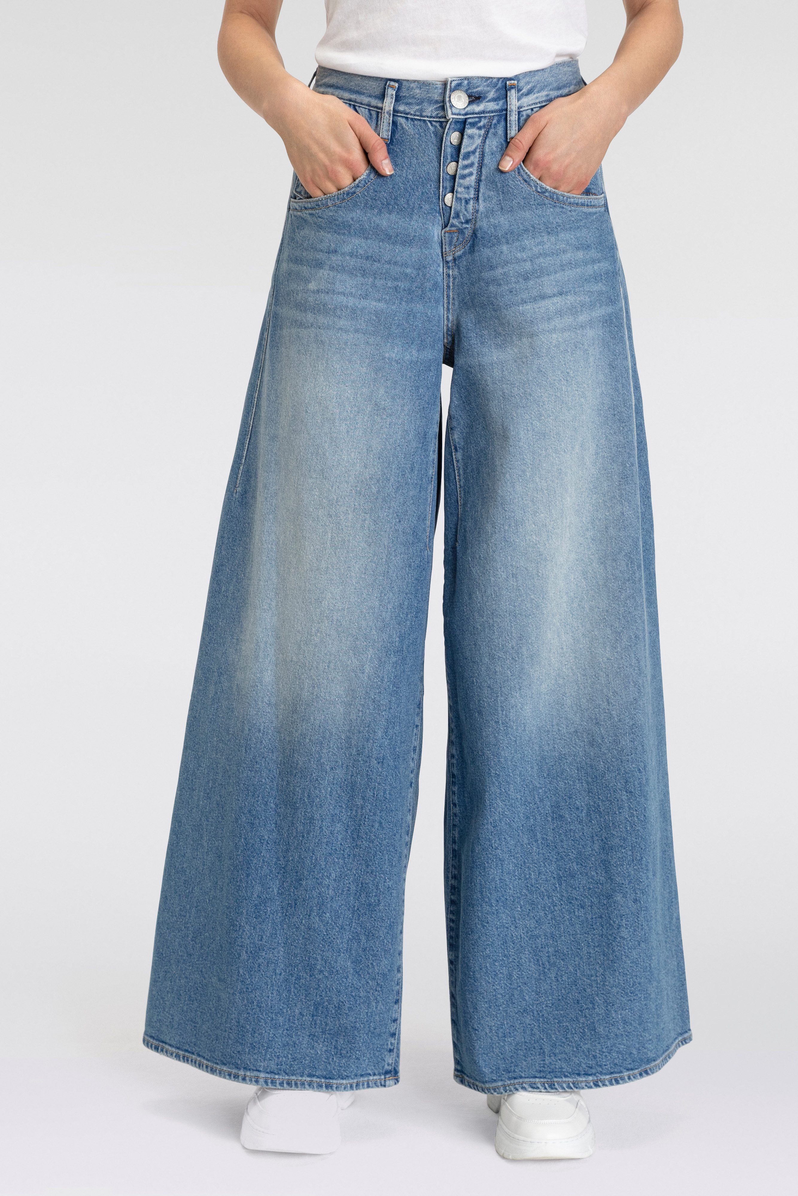 Herrlicher 5-Pocket-Jeans Shyra Palazzo Denim mit günstig online kaufen