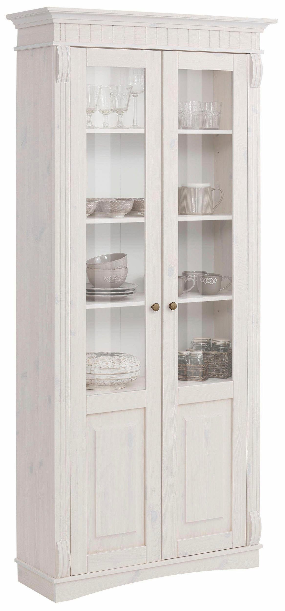 Home affaire Glasvitrine "Teresa", (Maße (B/T/H): ca. 90/32/193 cm), mit 2 günstig online kaufen