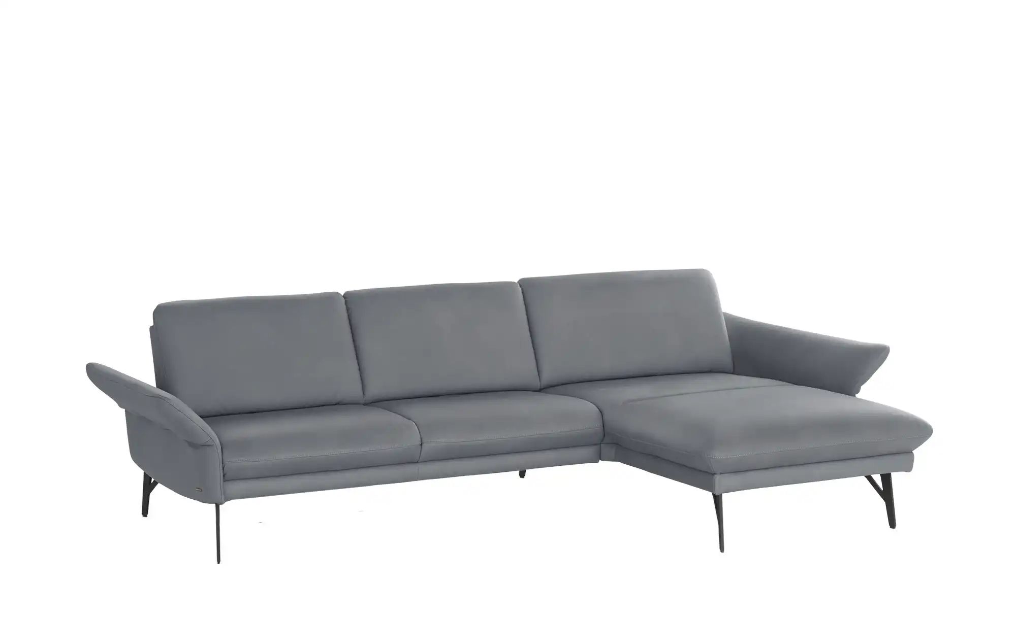 himolla Ecksofa Echtleder 1928 ¦ grau ¦ Maße (cm): B: 296 H: 85 T: 175 Pols günstig online kaufen