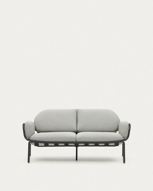 Natur24 Sofa 2-Sitzer Gartensofa Joncols 164 x 80 x 72 cm Aluminium Grau St günstig online kaufen