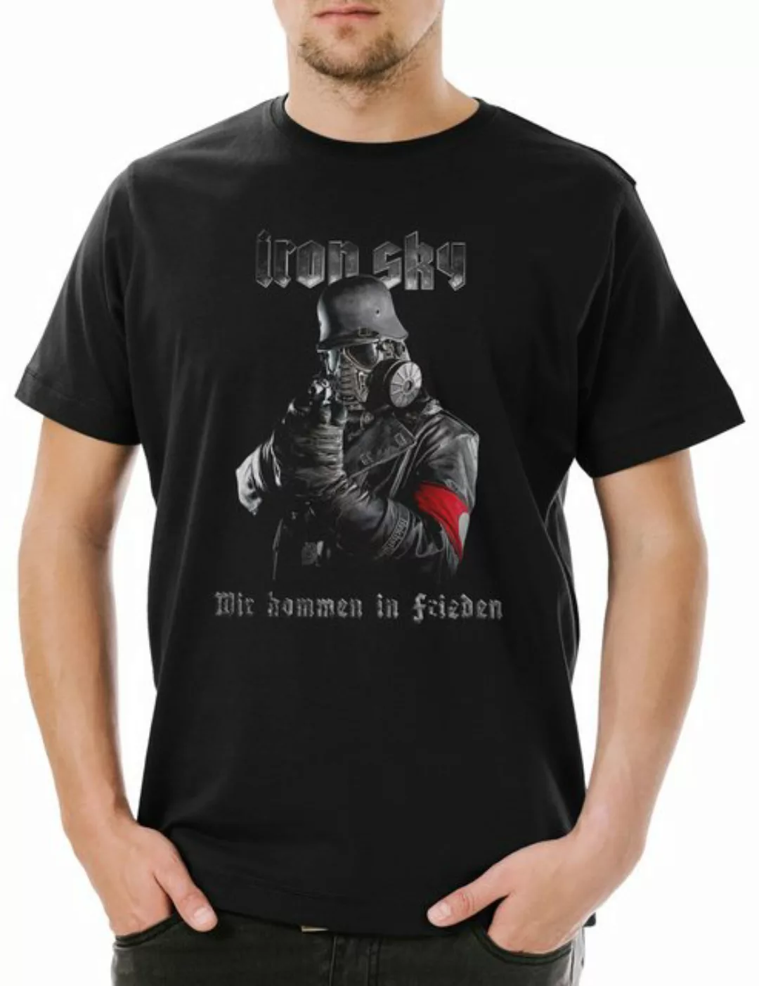 Urban Backwoods Print-Shirt Iron Sky Soldier Herren T-Shirt Glocke Ufo Haun günstig online kaufen