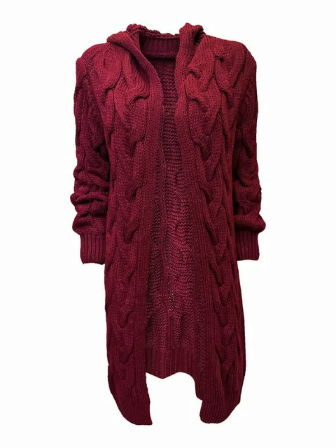 Worldclassca Kapuzenstrickjacke Worldclassca lange Strickjacke Zopfmuster C günstig online kaufen