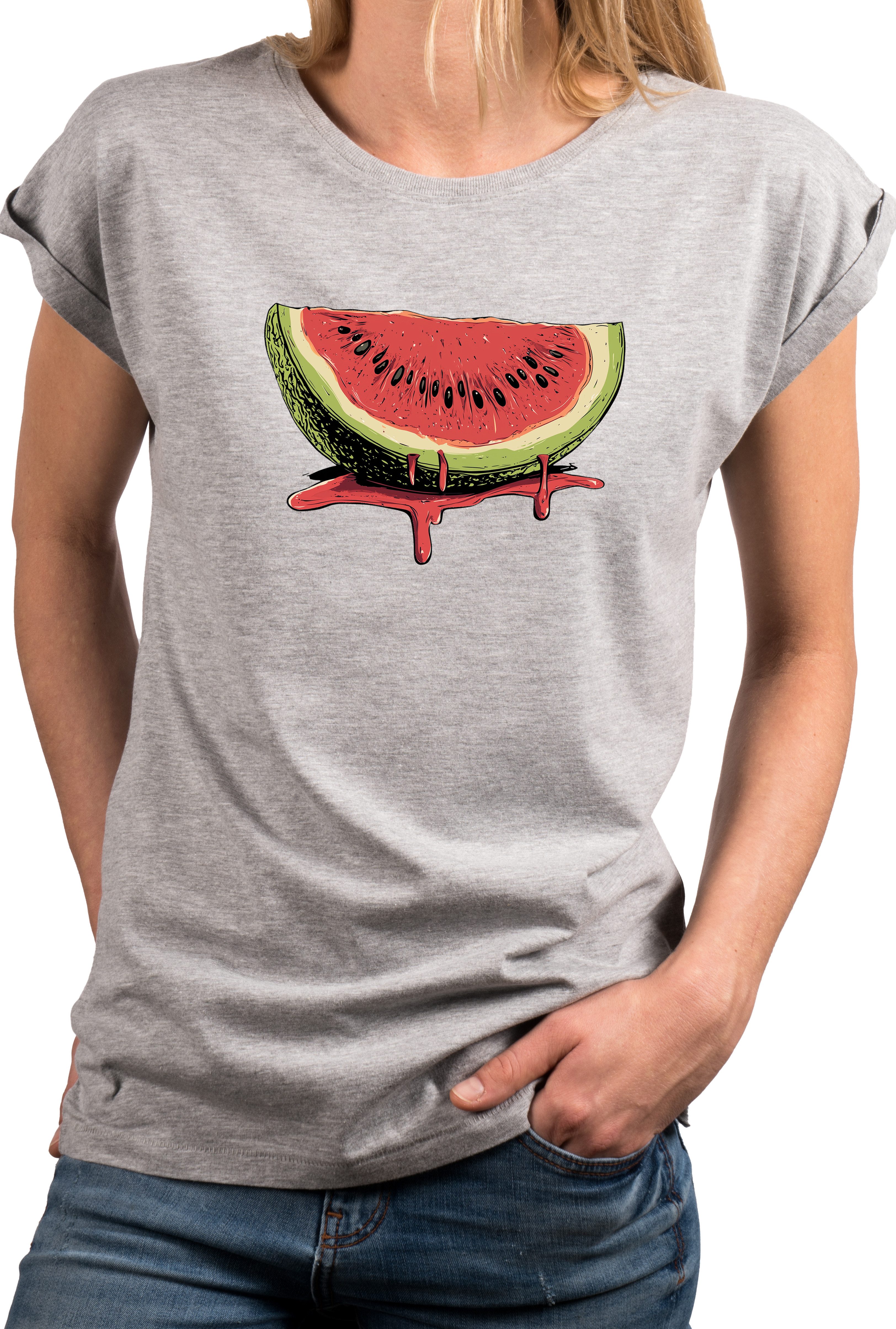 MAKAYA Print-Shirt Damen Gitarrenmotiv Gitarre Festival günstig online kaufen