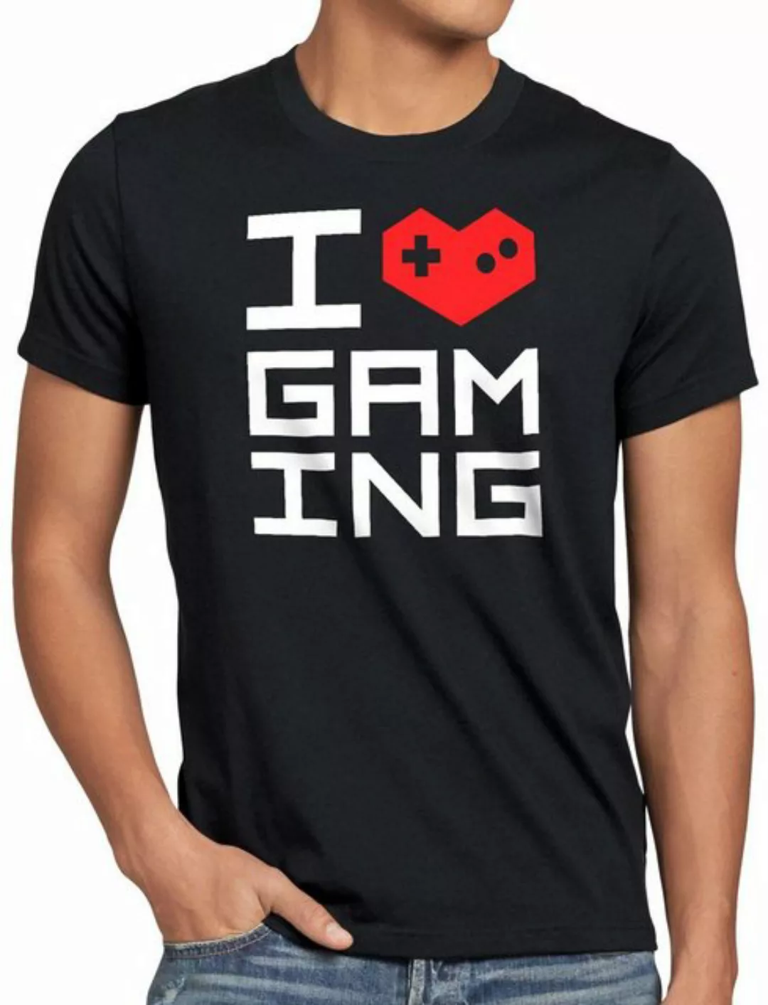 style3 Print-Shirt Herren T-Shirt Love Gaming gamer nerd lan günstig online kaufen