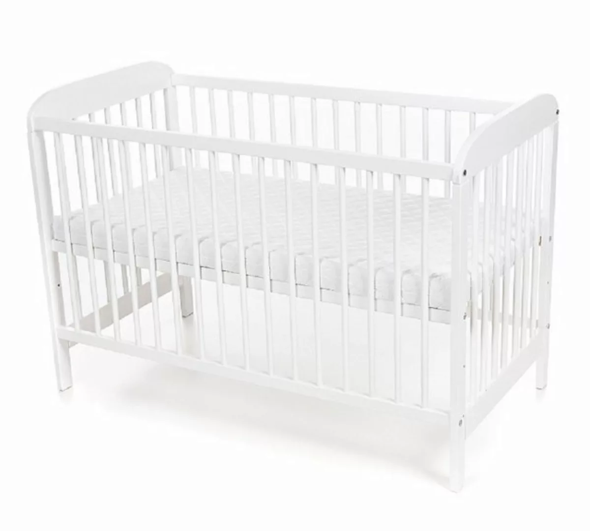 hopsibaby Babybett Weiß EMI 60 × 120 Gitterbett (mit oder ohne) Matratze hö günstig online kaufen
