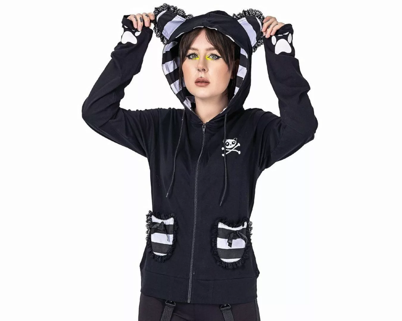 Killer Panda Kapuzensweatshirt Kapuzenjacke KP Frill Hood Cute Kawaii Anime günstig online kaufen