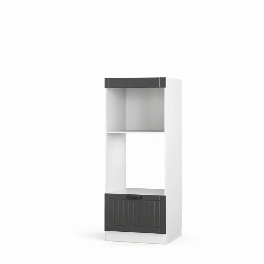 Vicco Mikrowellenumbauschrank Fame-Line, Anthrazit/Weiß, 60 cm günstig online kaufen