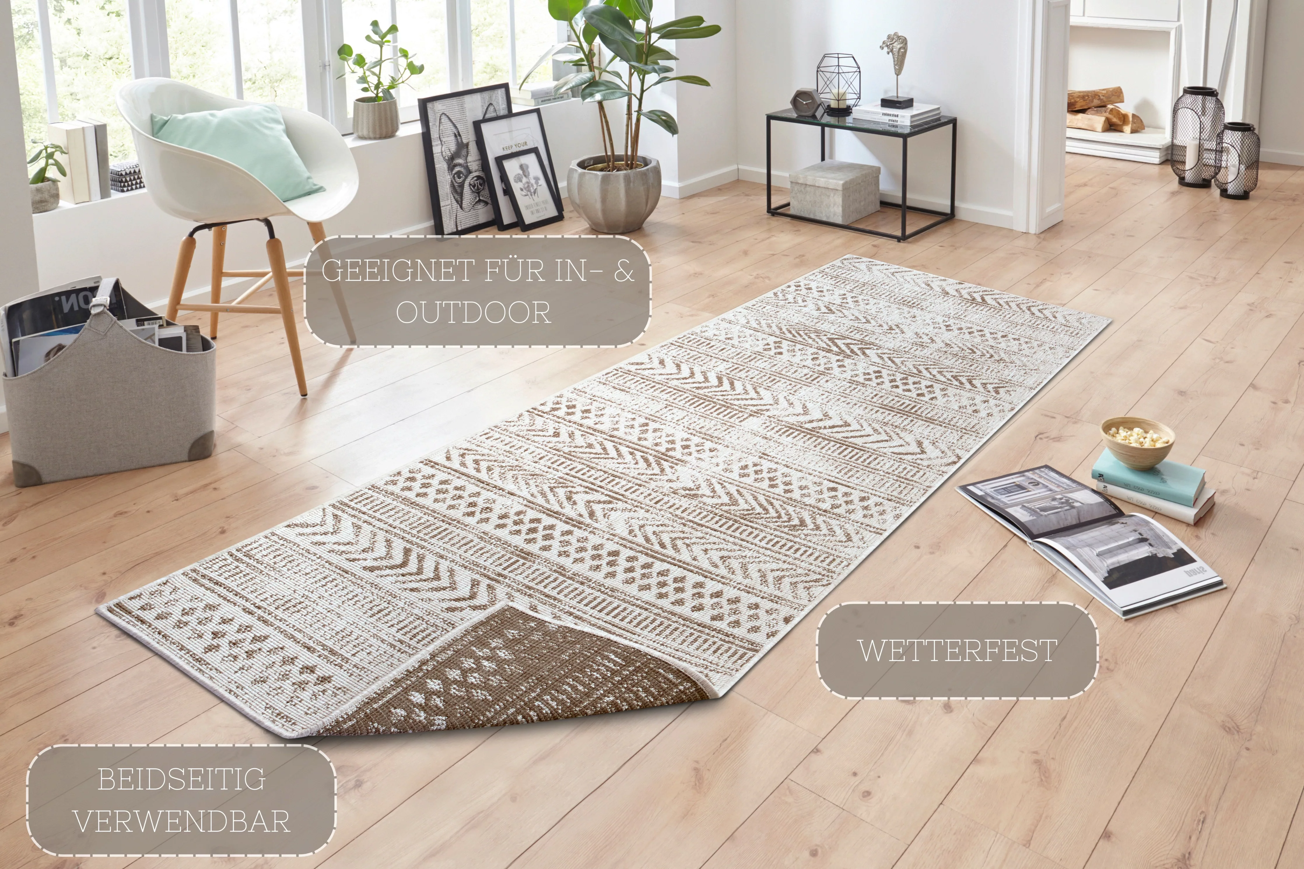 NORTHRUGS Teppich »BIRI Wendeteppich«, rechteckig, 5 mm Höhe, In-& Outdoor, günstig online kaufen