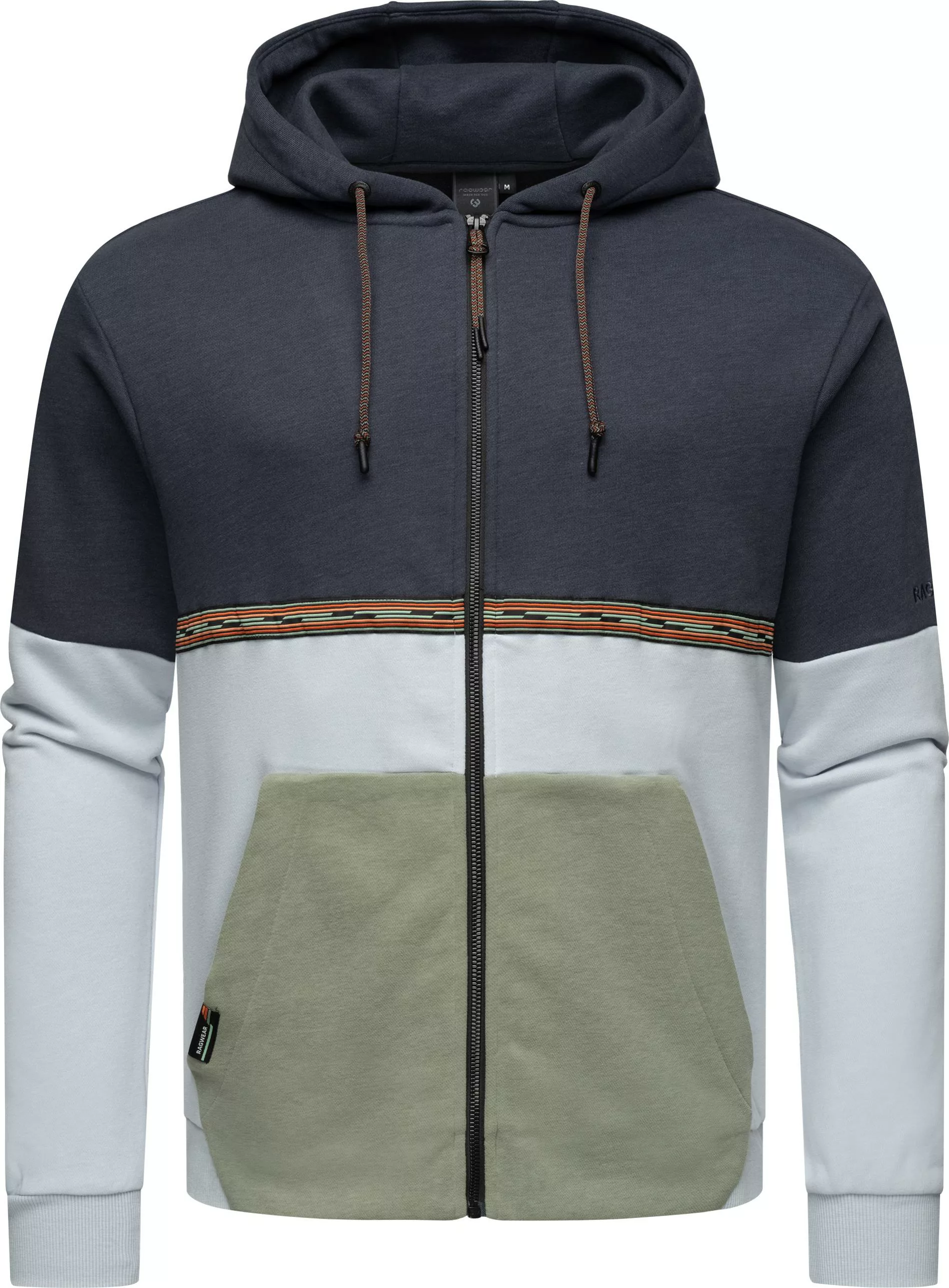 Ragwear Kapuzensweatjacke "Blocky", Herren Basic Sweatjacke mit Kapuze günstig online kaufen