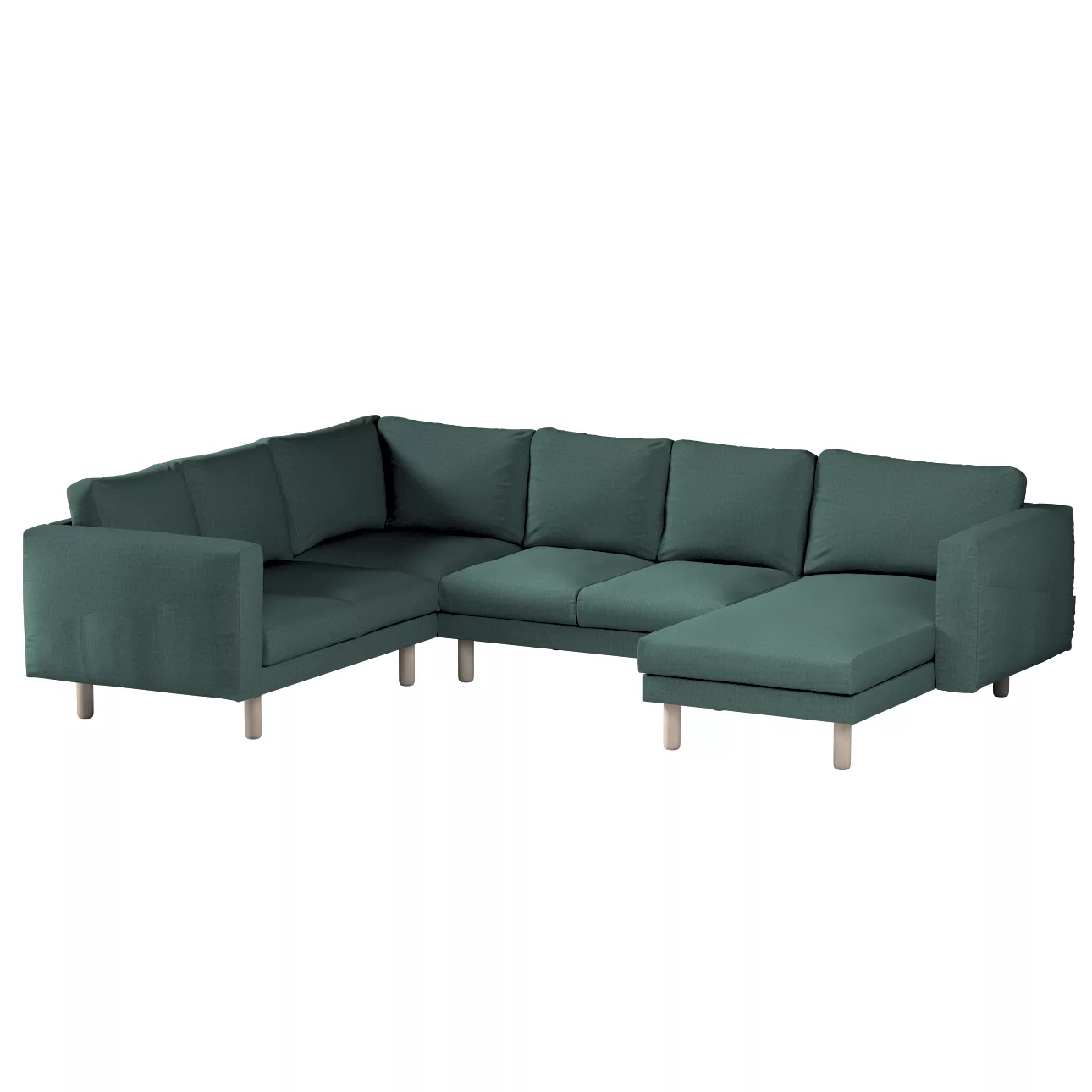 Bezug für Norsborg 5-Sitzer Ecksofa mit Recamiere, türkis, Norsborg Bezug f günstig online kaufen