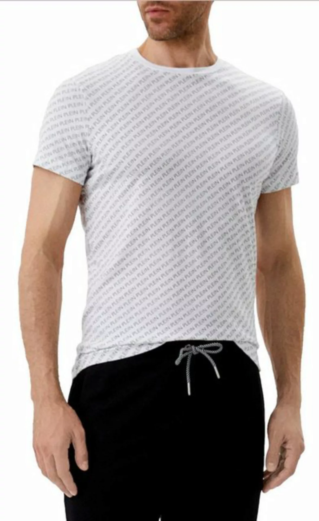 PHILIPP PLEIN T-Shirt T-SHIRT COMFORT STRETCH MULTI LOGO LOUNGE TOP SHIRT V günstig online kaufen
