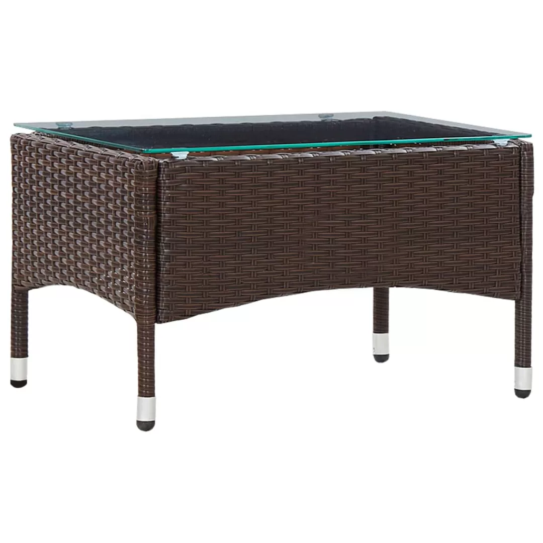 Couchtisch Braun 60 X 40 X 36 Cm Poly Rattan günstig online kaufen