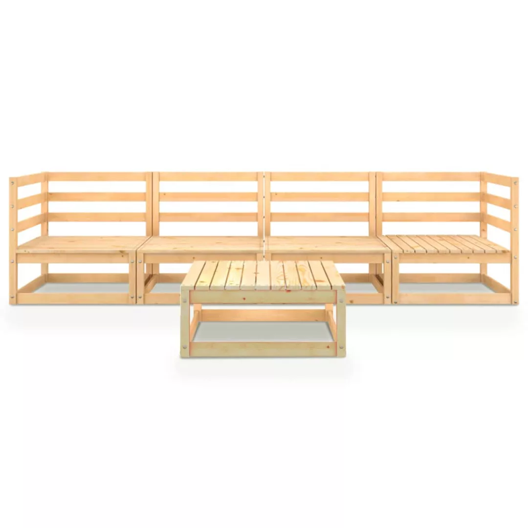 5-tlg. Garten-lounge-set Massivholz Kiefer günstig online kaufen