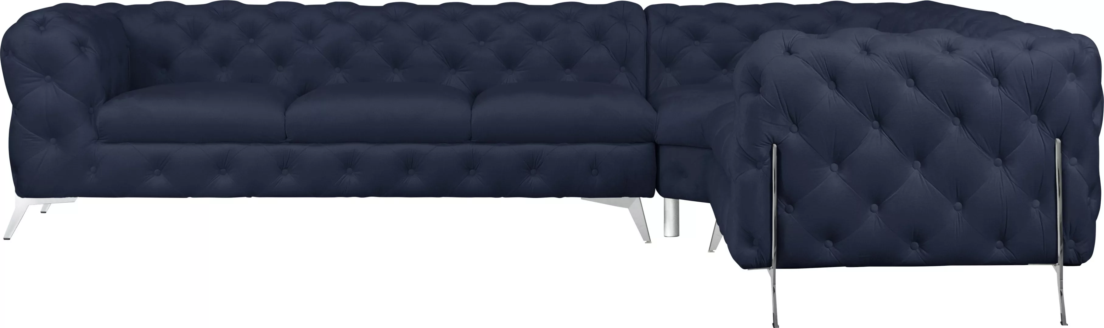 Leonique Chesterfield-Sofa »Amaury L-Form«, großes Ecksofa, Chesterfield-Op günstig online kaufen