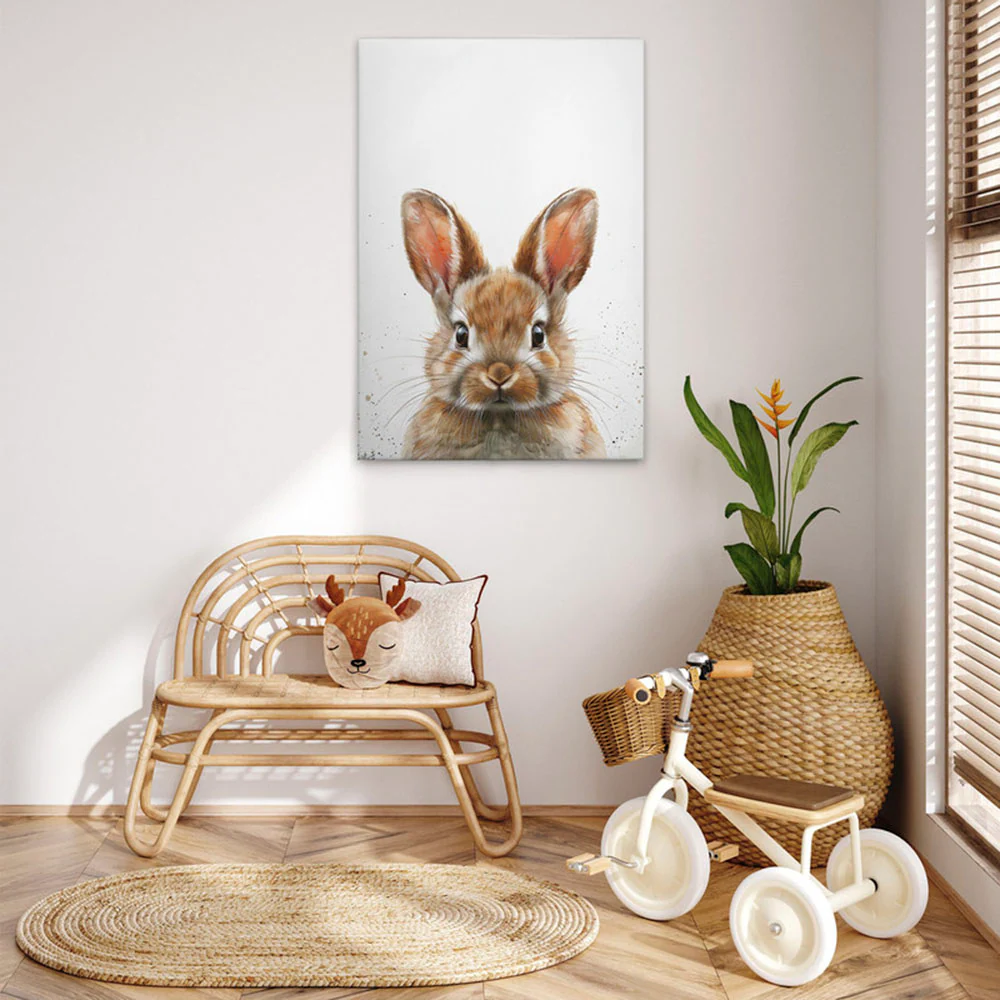 A.S. Création Leinwandbild "Brown Baby Bunny - Wandbild Weiß Braun Keilrahm günstig online kaufen