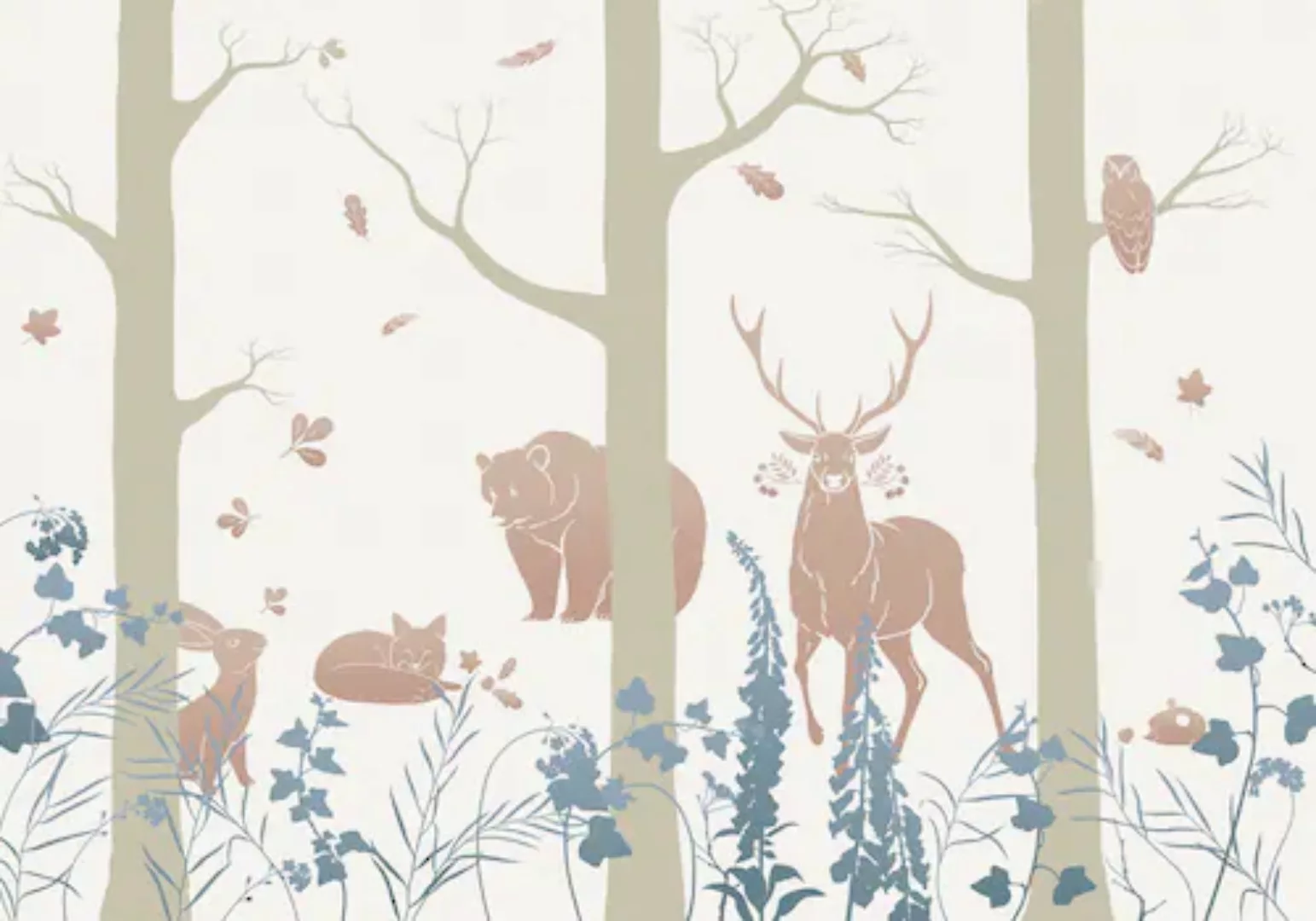 Komar Vliestapete »Forest Animals«, 400x280 cm (Breite x Höhe) günstig online kaufen