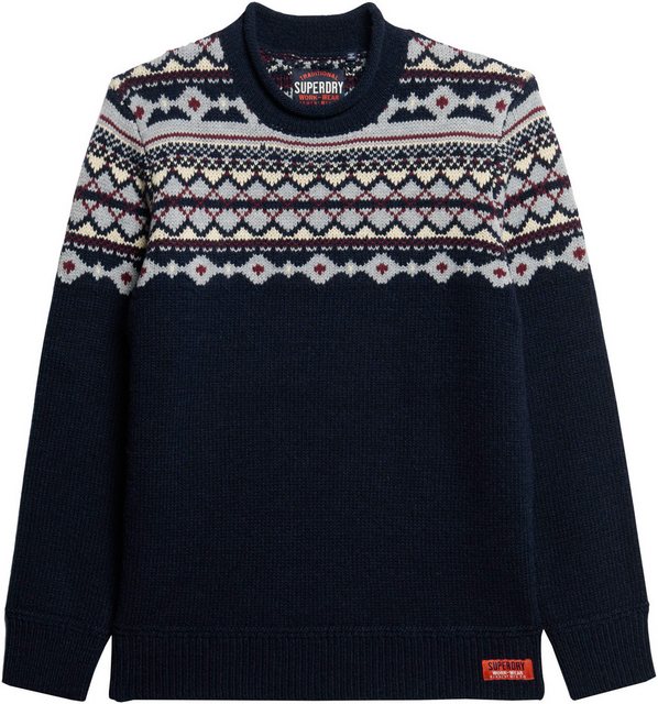 Superdry Rundhalspullover FAIRISLE KNIT CREW JUMPER günstig online kaufen