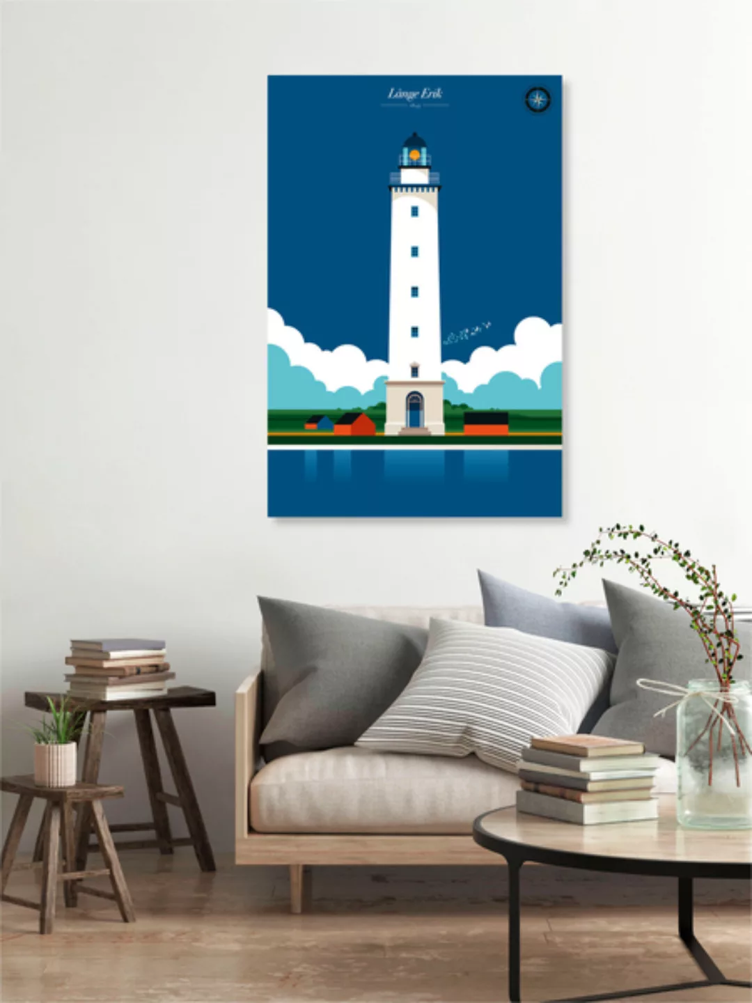 Poster / Leinwandbild - Leuchtturm Lange Erik günstig online kaufen