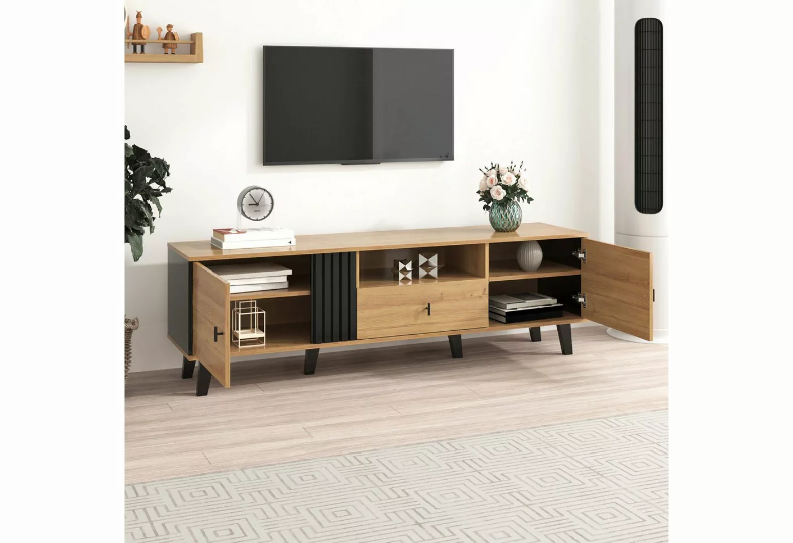 Furnishings Home TV-Schrank Lowboard Stauraumschrank Unterschrank moderne 1 günstig online kaufen